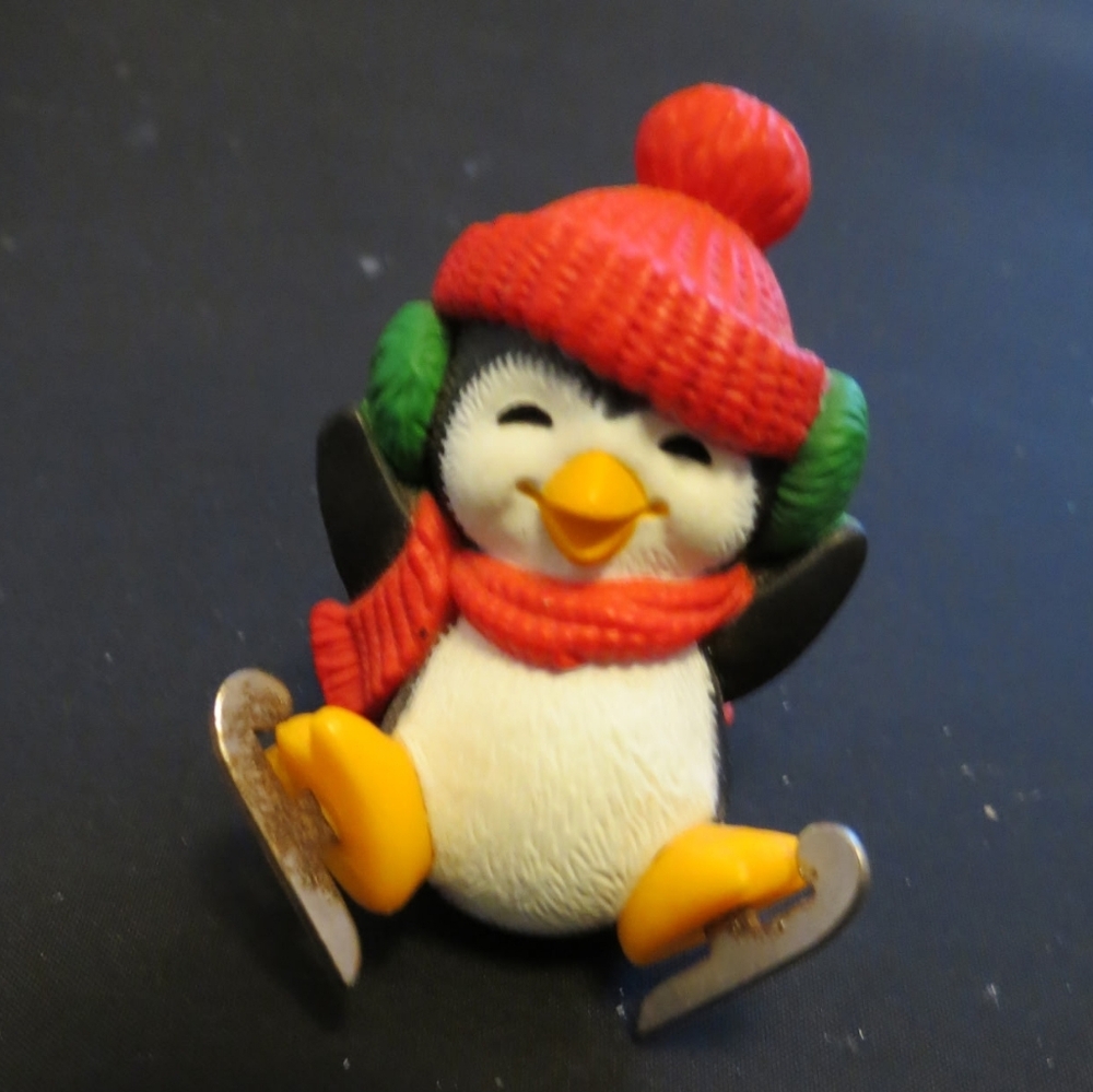 1983 Vintage Hallmark Christmas Ornament - Penguin On Skates